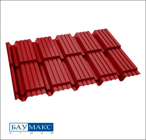Металлочерепица КАСКАД Красный RAL 3003 ПЭ