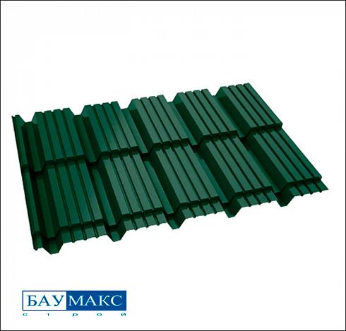 Металлочерепица КАСКАД Зеленый RAL 6005 ПЭ