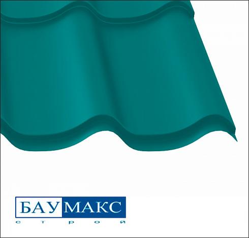 Металлочерепица Супермонтеррей Бирюзовый RAL 5021
